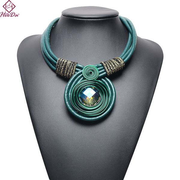 heeda kpop big name layers leather necklace vintage ethnic handmade big crystal green choker 2019 new women graceful red jewelry, Silver
heeda kpop big name layers leather necklace vintage ethnic handmade big crystal green choker 2019 new women graceful red jewelry, Silver