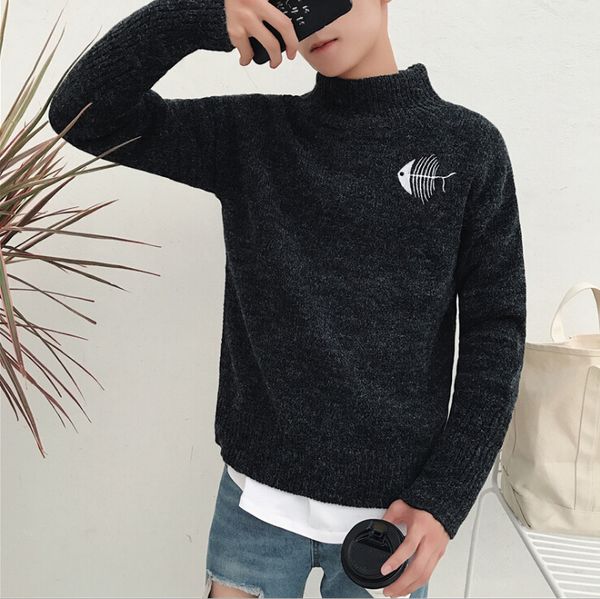 fashion- sweater mens black cat and fish printed men women lovers winter sweater shirt, White;black
fashion- sweater mens black cat and fish printed men women lovers winter sweater shirt, White;black