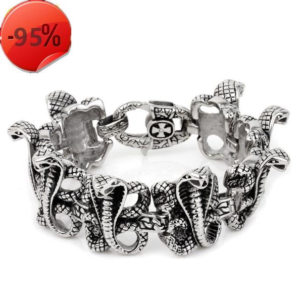 alternative serpentine bracelet non-mainstream unique snake head bracelet titanium steel stainless steel jewelry slave bracelets, Black
alternative serpentine bracelet non-mainstream unique snake head bracelet titanium steel stainless steel jewelry slave bracelets, Black