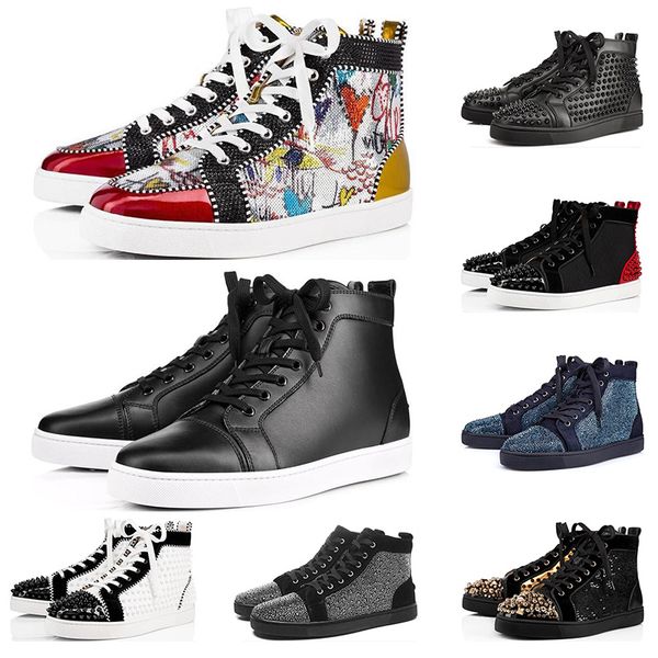 fashion vintage designer graffiti flat red bottoms mens womens genuine leather low cut party studded spikes platform sneakers casual shoes, Black
fashion vintage designer graffiti flat red bottoms mens womens genuine leather low cut party studded spikes platform sneakers casual shoes, Black