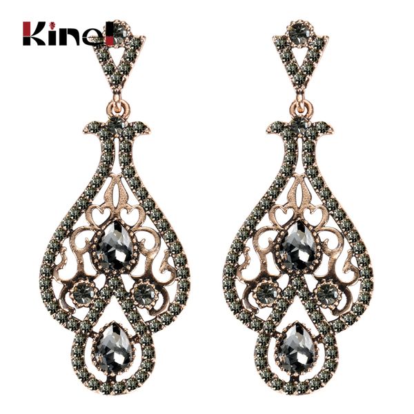 kinel 2020 new gray crystal bridal earrings for women antique gold color beach party drop earrings vintage jewelry, Silver
kinel 2020 new gray crystal bridal earrings for women antique gold color beach party drop earrings vintage jewelry, Silver
