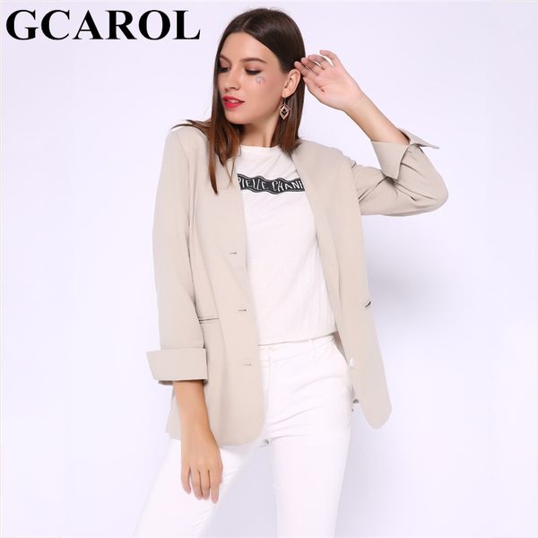 gcarol new women v neck minimalist suit 50% cotton single breasted 9 point sleeve fall winter thin blazer normcore outfits, White;black
gcarol new women v neck minimalist suit 50% cotton single breasted 9 point sleeve fall winter thin blazer normcore outfits, White;black