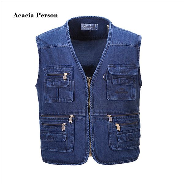 new men's multi functional work vest multi-pocket filming pgrapher denim jeans loose vest, Black;white
new men's multi functional work vest multi-pocket filming pgrapher denim jeans loose vest, Black;white