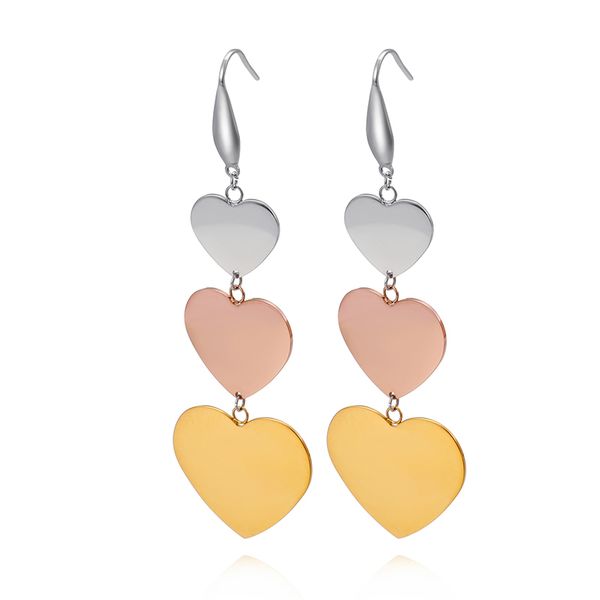 seropal simple cool girls three color earrings stainless steel waterproof drop earrings for women fashion party accessories, Silver
seropal simple cool girls three color earrings stainless steel waterproof drop earrings for women fashion party accessories, Silver