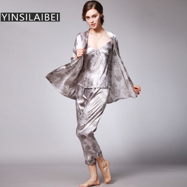 yinsilaibei women satin sleepwear female silk pajama sets ladies pyjamas plus size dragon print women home clothing homewear 10 t, Blue;gray
yinsilaibei women satin sleepwear female silk pajama sets ladies pyjamas plus size dragon print women home clothing homewear 10 t, Blue;gray