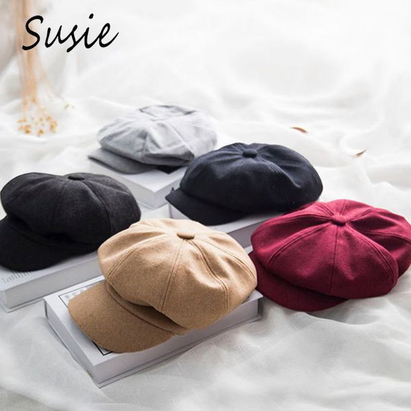 british style women girl winter cotton beret hat vintage classic solid color artist painter student visors octagonal peaked cap, Blue;gray
british style women girl winter cotton beret hat vintage classic solid color artist painter student visors octagonal peaked cap, Blue;gray