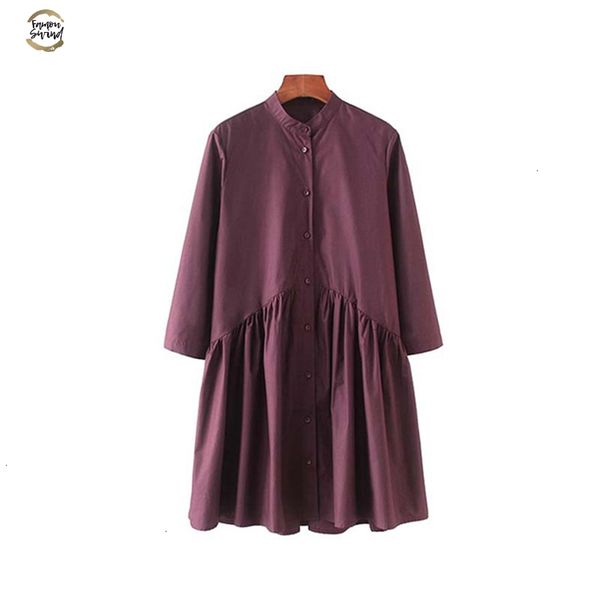 philosophy women pleated shirt dress three quarter sleeve stand collar casual basic ladies mini women vestidos, White
philosophy women pleated shirt dress three quarter sleeve stand collar casual basic ladies mini women vestidos, White
