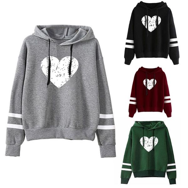 women long sleeve drawstring hoodies love heart stripes print loose sweatshirt, Black
women long sleeve drawstring hoodies love heart stripes print loose sweatshirt, Black