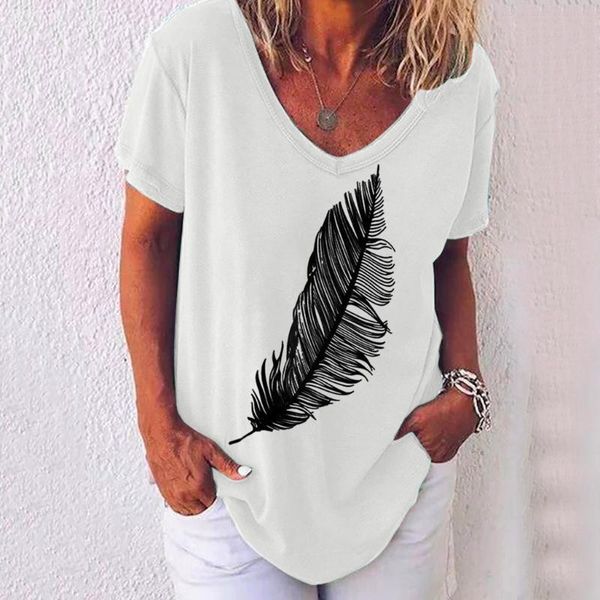 женщины top shirt повседневная cozy летняя футболка оставить pattern v-образным вырезом с коротким рукавом свободные мундир пуловер дикие мо, White
женщины top shirt повседневная cozy летняя футболка оставить pattern v-образным вырезом с коротким рукавом свободные мундир пуловер дикие мо, White