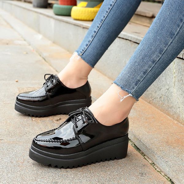 new fashion women lace-up shoes solid black wedges platform shoes round toe party casual shoes wholesale
new fashion women lace-up shoes solid black wedges platform shoes round toe party casual shoes wholesale