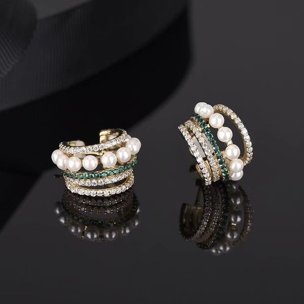 new pearl zircon female luxury multi circle large hollow high grade aretes earings fashion jewelry bohemian earring zk40, Silver
new pearl zircon female luxury multi circle large hollow high grade aretes earings fashion jewelry bohemian earring zk40, Silver