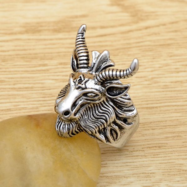 charms big goat head band ring men neo-gothic black metal magic pentagram badges rings groot soul men jewelry trinket bague, Silver
charms big goat head band ring men neo-gothic black metal magic pentagram badges rings groot soul men jewelry trinket bague, Silver