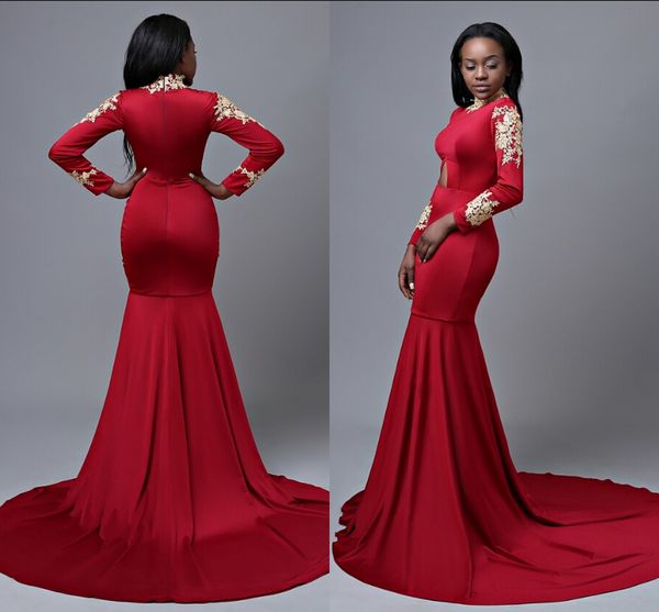2019 robe de soiree mermaid red spandex lace appliques formal evening dress high neckline modest court train stylish evening gowns sale, Black;red
2019 robe de soiree mermaid red spandex lace appliques formal evening dress high neckline modest court train stylish evening gowns sale, Black;red