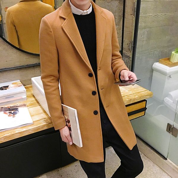 2019 new spring autumn men formal single breasted figuring overcoat mens long wool jacket plus outerwear windbreaker coats, Black
2019 new spring autumn men formal single breasted figuring overcoat mens long wool jacket plus outerwear windbreaker coats, Black
