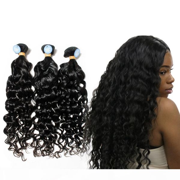 10a unprocessed raw virgin human hair water wave wet and wavy brazilian peruvian indian malaysian hair weave natural color can bleach, Black
10a unprocessed raw virgin human hair water wave wet and wavy brazilian peruvian indian malaysian hair weave natural color can bleach, Black