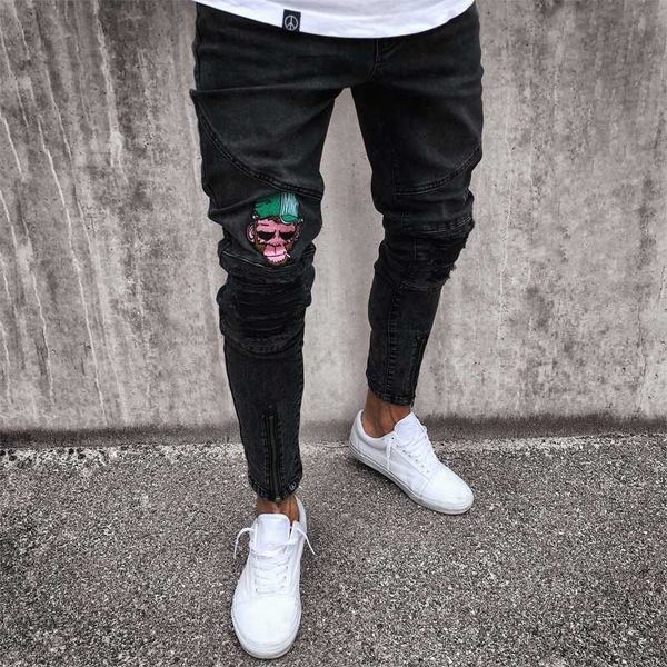 fashion mens skinny ripped jeans rip slim fit stretch denim distress frayed biker scratchted hollow out long jeans boy zone, Blue
fashion mens skinny ripped jeans rip slim fit stretch denim distress frayed biker scratchted hollow out long jeans boy zone, Blue
