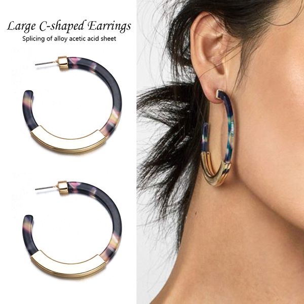 2019 women fashion summer drop earrings bohemia acrylic acetate leopard circle earrings for women, Silver
2019 women fashion summer drop earrings bohemia acrylic acetate leopard circle earrings for women, Silver
