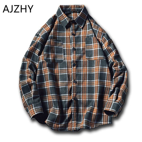 fashion men shirt long sleeve spring autumn plaid shirt mens women vintage oversize japanese streetwear flannel casual camisas, White;black
fashion men shirt long sleeve spring autumn plaid shirt mens women vintage oversize japanese streetwear flannel casual camisas, White;black