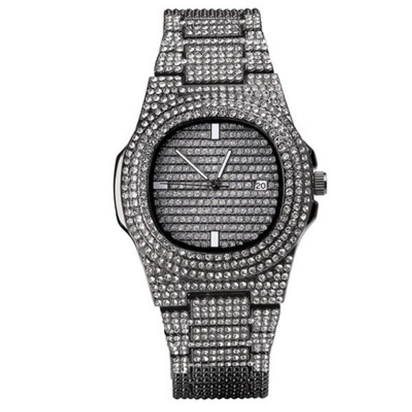 300klab watch special hip hop rap men full rhinestone zirconium quartz strap calendar fashion steel band, Slivery;brown
300klab watch special hip hop rap men full rhinestone zirconium quartz strap calendar fashion steel band, Slivery;brown