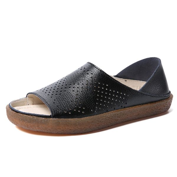 new genuine leather women leisure sandals snake print slide summer wide flat sandals slipper hollow out embroidered breathable sandals, Black
new genuine leather women leisure sandals snake print slide summer wide flat sandals slipper hollow out embroidered breathable sandals, Black