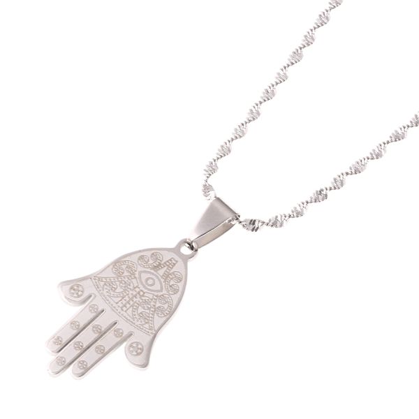 egyptian eye of good luck fatima hamsa hand pendant necklace hand palm jewelry, Silver
egyptian eye of good luck fatima hamsa hand pendant necklace hand palm jewelry, Silver