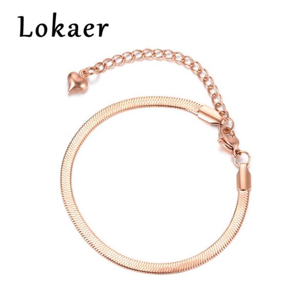 lokaer new arrival sample jewelry stainless steel snake chain thin bracelet rose gold / gold color chirstmas gift b18075, White
lokaer new arrival sample jewelry stainless steel snake chain thin bracelet rose gold / gold color chirstmas gift b18075, White