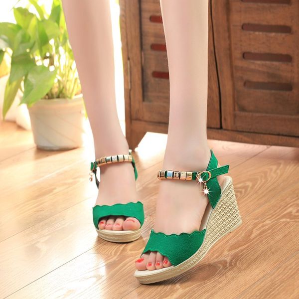 women sandals shoes l new summer sandals fashion wedge open toe wild heeled tide shoes red, green, black
women sandals shoes l new summer sandals fashion wedge open toe wild heeled tide shoes red, green, black