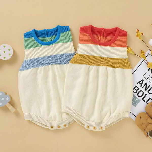 baby rainbow stripe sleeveless romper newborn baby boy girl clothes vest rompers autumn infant boys girls knitted rompers, Blue
baby rainbow stripe sleeveless romper newborn baby boy girl clothes vest rompers autumn infant boys girls knitted rompers, Blue