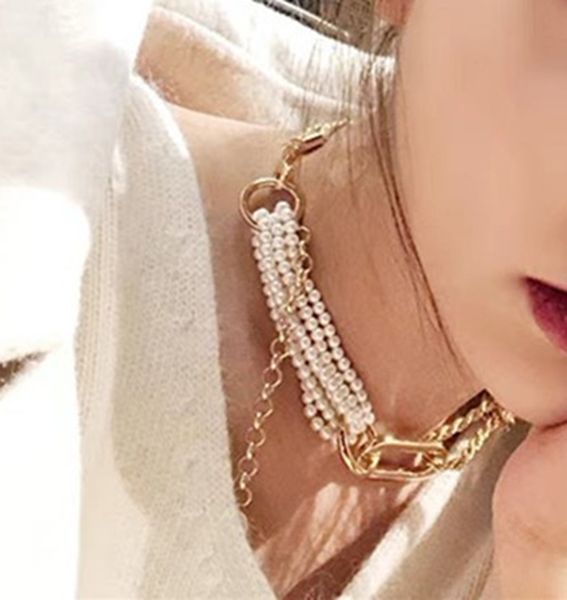 fashion pearl metal link layered choker necklace for women 2019 exaggerated punk necklace, Golden;silver
fashion pearl metal link layered choker necklace for women 2019 exaggerated punk necklace, Golden;silver
