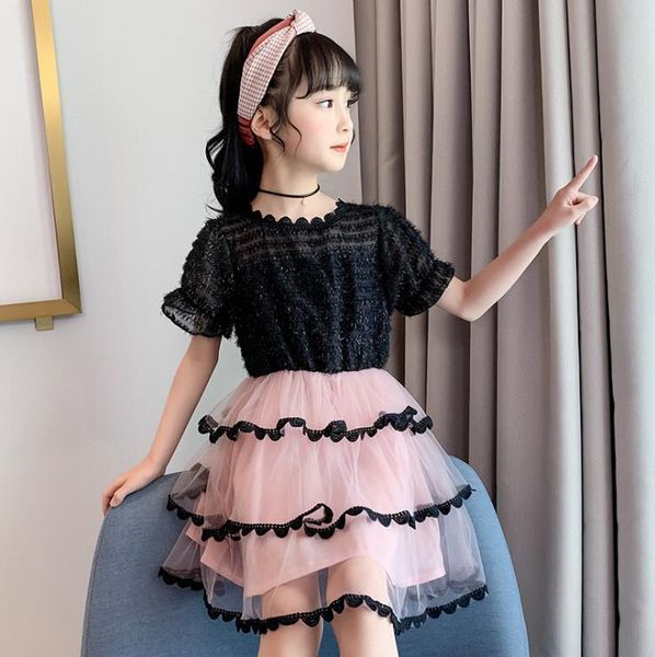 girls dress 2020 summer new arrival children's lace mesh dress age 4-14y big girls clothes style t200417, Red;yellow 
girls dress 2020 summer new arrival children's lace mesh dress age 4-14y big girls clothes style t200417, Red;yellow