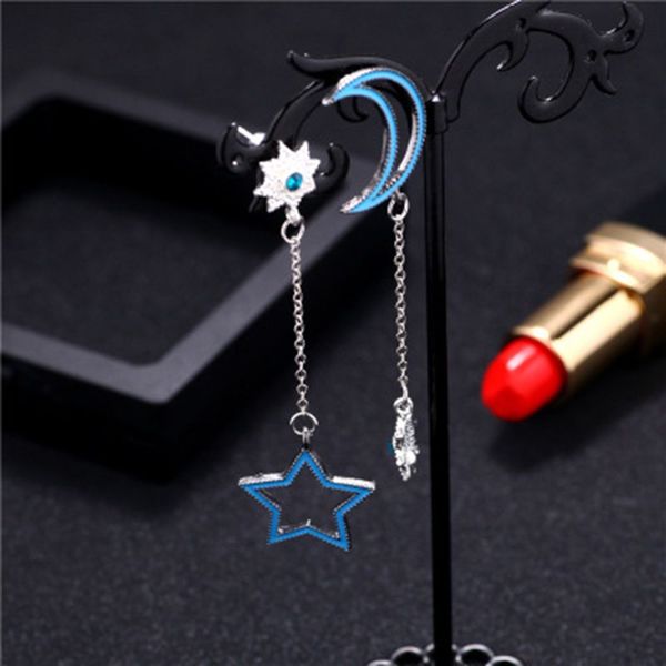 1 pair oppohere new fashion elegant blue stars earrings long tassel dangle earrings for women jewelry earring, Silver
1 pair oppohere new fashion elegant blue stars earrings long tassel dangle earrings for women jewelry earring, Silver