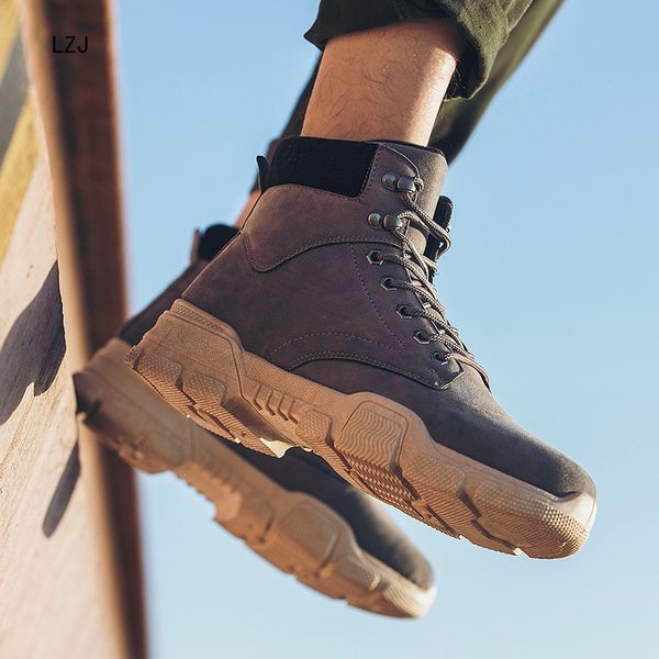 lzj 2019 fashion winter men's boots warm working boots lace up men's desert round toe high shoes, Black
lzj 2019 fashion winter men's boots warm working boots lace up men's desert round toe high shoes, Black