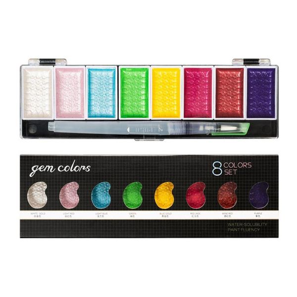 artist 5/8colors solid water color set metallic gold pigment paint with waterbrush for artist painting watercolors art supplies
artist 5/8colors solid water color set metallic gold pigment paint with waterbrush for artist painting watercolors art supplies