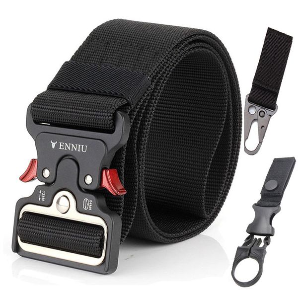 tactical nylon belt metal buckle belt men swat army gear outdoor quality waist strap automatic ceintures width 5.0cm, Black;brown
tactical nylon belt metal buckle belt men swat army gear outdoor quality waist strap automatic ceintures width 5.0cm, Black;brown