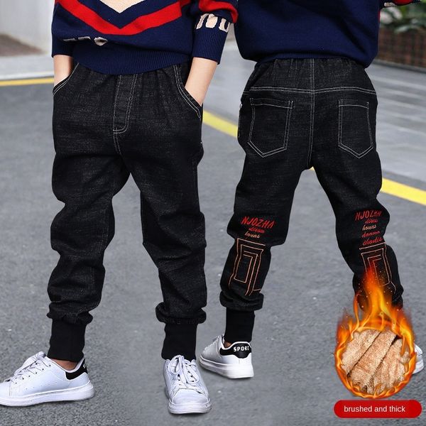 men's wear winter 2019 and jeans children's jeans plus velvet foreign style pants medium and large children's pants fashion, Blue
men's wear winter 2019 and jeans children's jeans plus velvet foreign style pants medium and large children's pants fashion, Blue