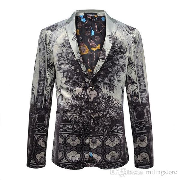 новое поступление павлин печати блейзер мода slim fit хлопок masculino блейзеры костюм куртка пальто сценическая одежда, White;black
новое поступление павлин печати блейзер мода slim fit хлопок masculino блейзеры костюм куртка пальто сценическая одежда, White;black