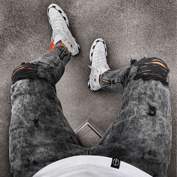 europe and america 2019 new style four seasons wearable slim fit with holes fashion black foot mouth zipper skinny cowboy men's, Blue
europe and america 2019 new style four seasons wearable slim fit with holes fashion black foot mouth zipper skinny cowboy men's, Blue