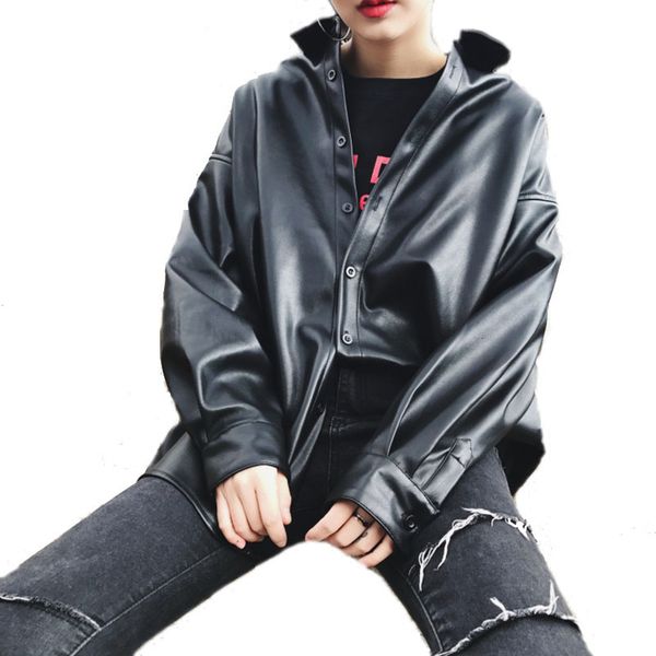 spring harajuku coat female hip hop basic coats black thin leather jacket casual single breasted windbreaker pu jacket, Black;brown
spring harajuku coat female hip hop basic coats black thin leather jacket casual single breasted windbreaker pu jacket, Black;brown