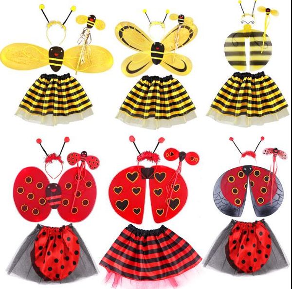 sweet kid girl angel fairy butterfly honeybee wings dress up costume for party stage performance tutu skirs, Black;red
sweet kid girl angel fairy butterfly honeybee wings dress up costume for party stage performance tutu skirs, Black;red