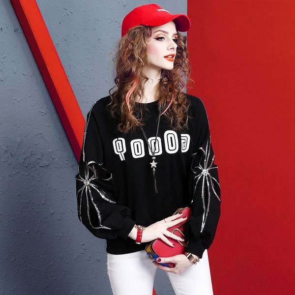 cobwebs sequins black sweatshirt women casual letters long sleeve sweatshirts for woman ins spring
cobwebs sequins black sweatshirt women casual letters long sleeve sweatshirts for woman ins spring