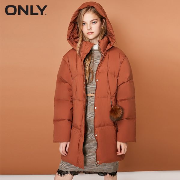 only womens' winter new hooded long down jacket scorpion hair ball decoration drawstring hooded design|118312510, Black
only womens' winter new hooded long down jacket scorpion hair ball decoration drawstring hooded design|118312510, Black