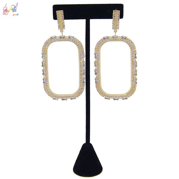yulaili fashion gold silver square geometry crystal earrings for women hanging dangle drop earring modern jewelry ing
yulaili fashion gold silver square geometry crystal earrings for women hanging dangle drop earring modern jewelry ing