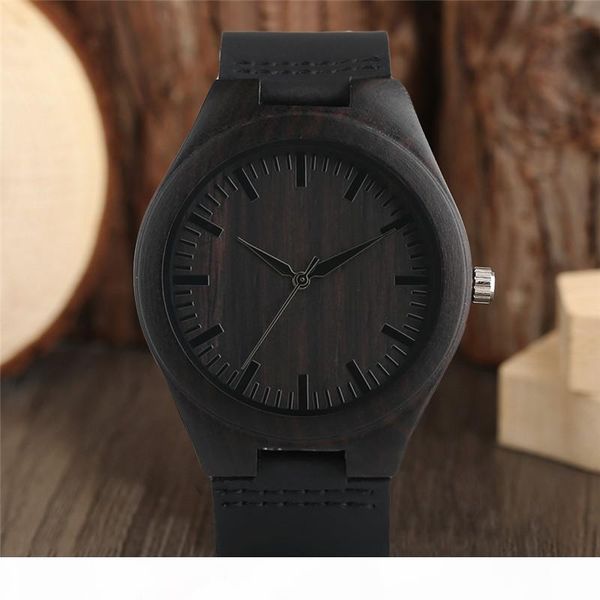 unique full black men's ebony wood watch luxury gifts light bamboo analog quartz wristwatch leather strap reloj de madera, Slivery;brown
unique full black men's ebony wood watch luxury gifts light bamboo analog quartz wristwatch leather strap reloj de madera, Slivery;brown