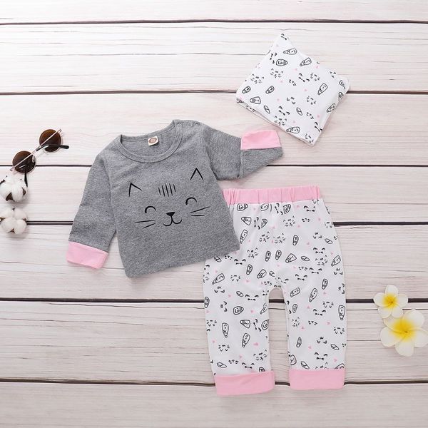 infant baby outfits clothes long sleeve baby girl clothes 3pcs autumn newborn boy set cartoon t-shirt+pants+hat, White
infant baby outfits clothes long sleeve baby girl clothes 3pcs autumn newborn boy set cartoon t-shirt+pants+hat, White