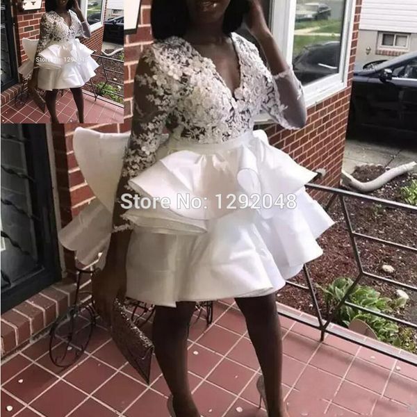 african black girl white cocktail dresses 2020 formal party prom gowns v neck 3/4 sleeve rosettes lace appliques taffeta ruffle robe
african black girl white cocktail dresses 2020 formal party prom gowns v neck 3/4 sleeve rosettes lace appliques taffeta ruffle robe