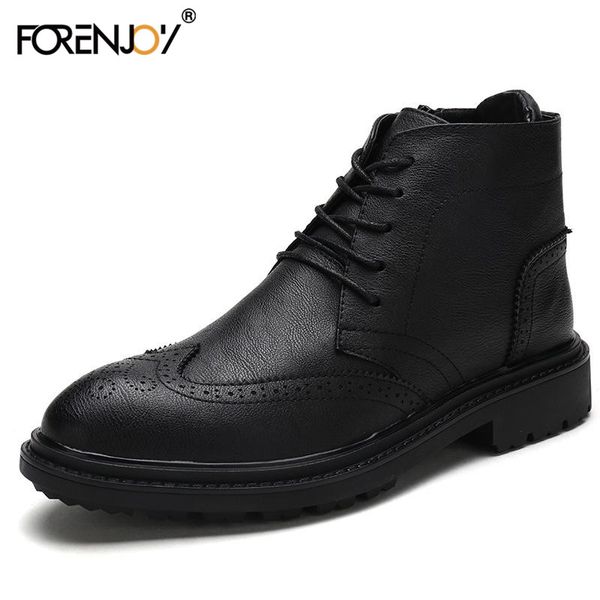 2019 men boots fashion men ankle boots handmade brogue shoes british style breathable casual footwear, Black
2019 men boots fashion men ankle boots handmade brogue shoes british style breathable casual footwear, Black