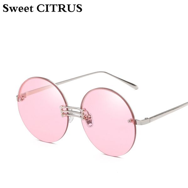 sweet citrus vintage round sunglasses for ladies metal rimless arrow clear lens sunglasses women fashion oversized uv400 glasses, White;black
sweet citrus vintage round sunglasses for ladies metal rimless arrow clear lens sunglasses women fashion oversized uv400 glasses, White;black