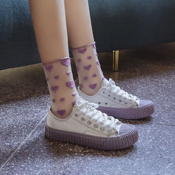 socks sweet love heart pattern ultrathin crystal silk socks elastic short transparent thin ankle sock for lady womens girl, Black;white
socks sweet love heart pattern ultrathin crystal silk socks elastic short transparent thin ankle sock for lady womens girl, Black;white