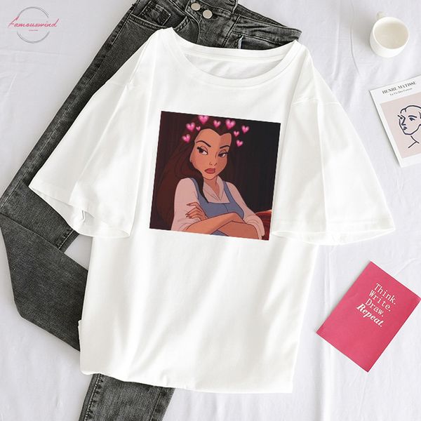 summer new cartoon princess spoof fun fashion harajuku loose ulzzang tees female short sleeved large size o neck t shirt, White
summer new cartoon princess spoof fun fashion harajuku loose ulzzang tees female short sleeved large size o neck t shirt, White