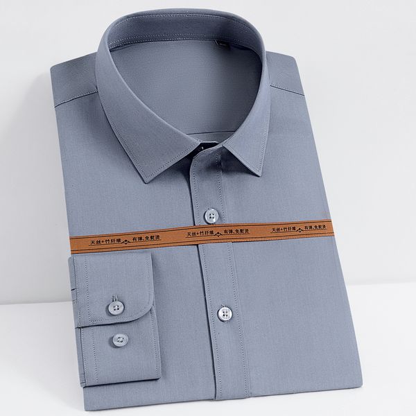 men's fashion bamboo fiber long sleeve dress shirts pocket-less design standard-fit formal business casual easy care shirt, White;black
men's fashion bamboo fiber long sleeve dress shirts pocket-less design standard-fit formal business casual easy care shirt, White;black